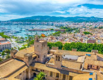 Aerial,View,Of,Palma,De,Mallorca,With,Almudaina,Palace,,Spain