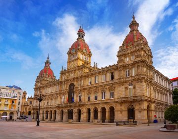 La,Coruna,City,Town,Hall,In,Maria,Pita,Square,Of